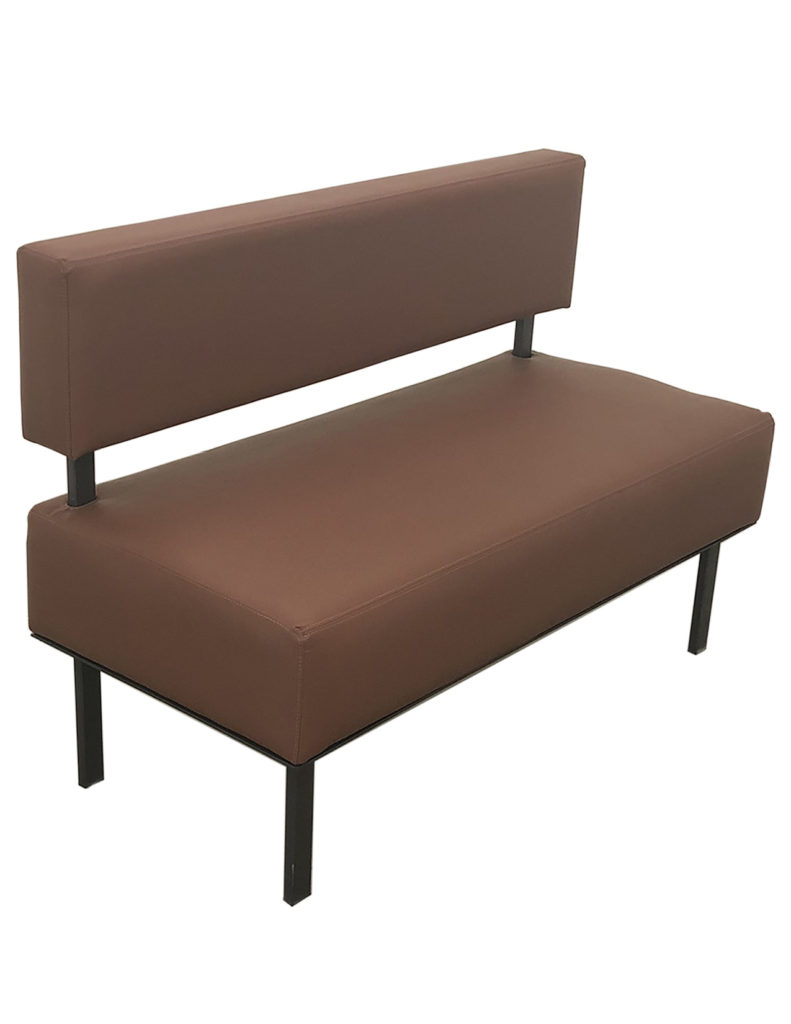 Lincoln Upholstered Single Booth with Floating Seat and Steel Frame
